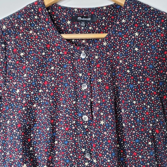 Madewell Navy Floral Button-Up Blouse - Picture 7 of 12